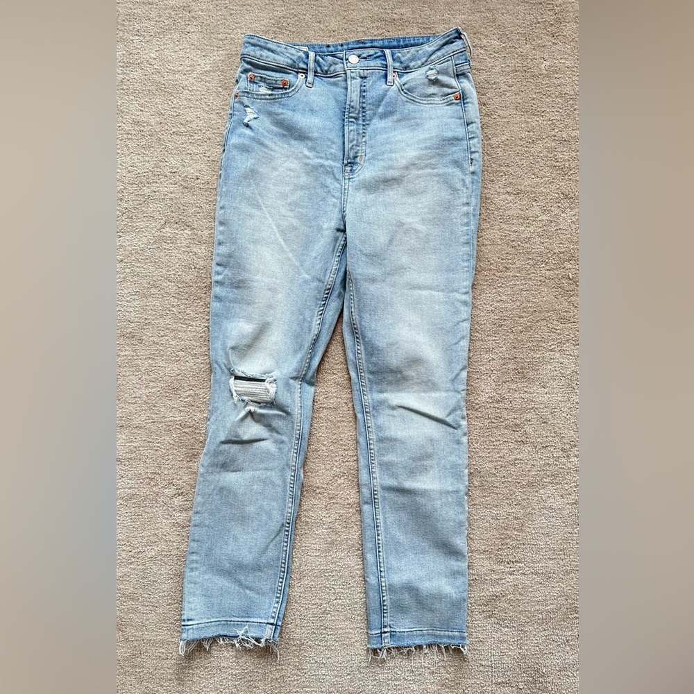 GAP Light Blue Distressed Skinny Jeans